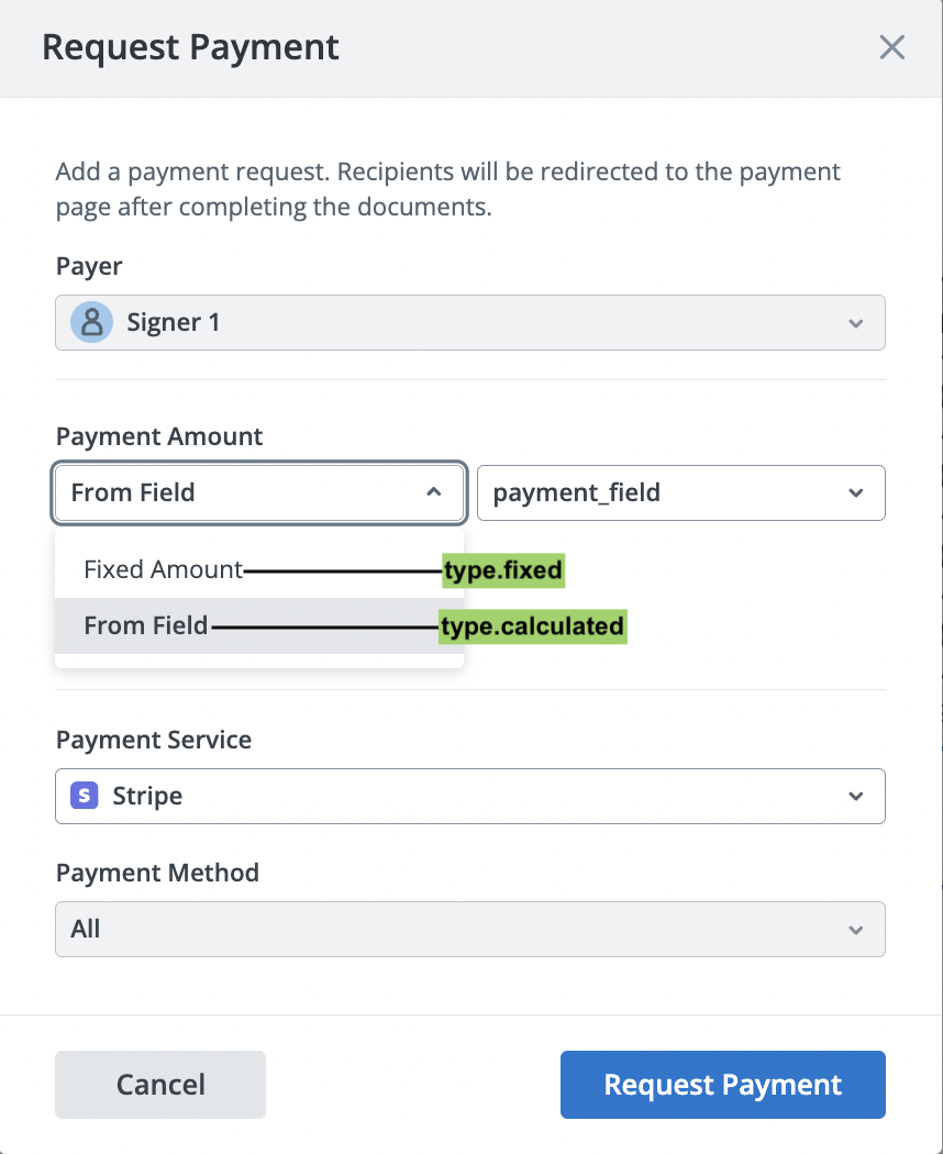 Payment type